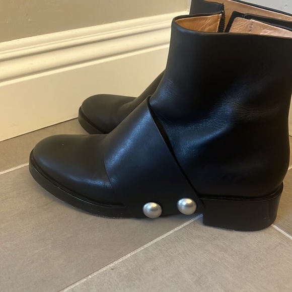 Alexander Wang Hanne Leather Ankle Boots Size 39​​​ - Picture 4 of 10